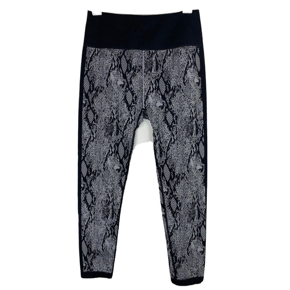 Fabletics Womens Seamless Leggings Size L Snakeskin Print High Rise Waist